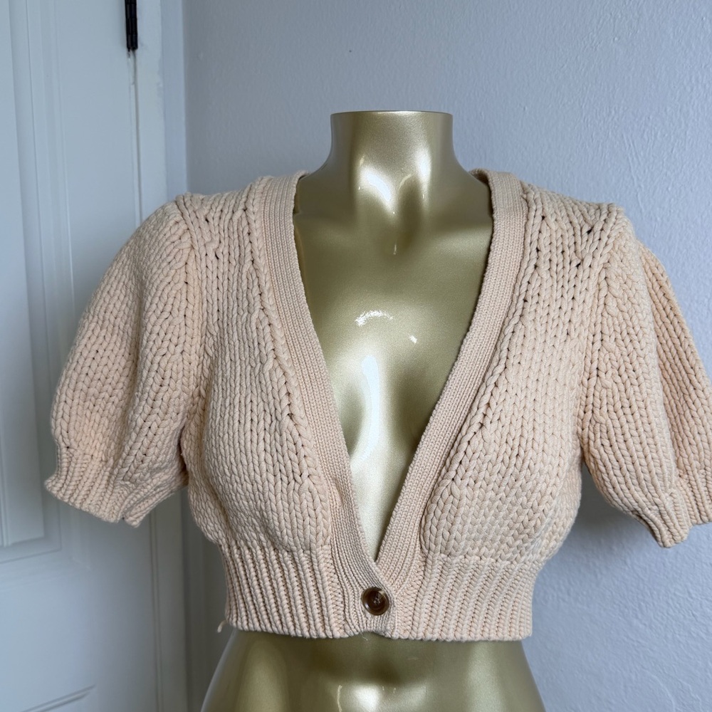 Lily Cream Knit Cardigan Sweater M